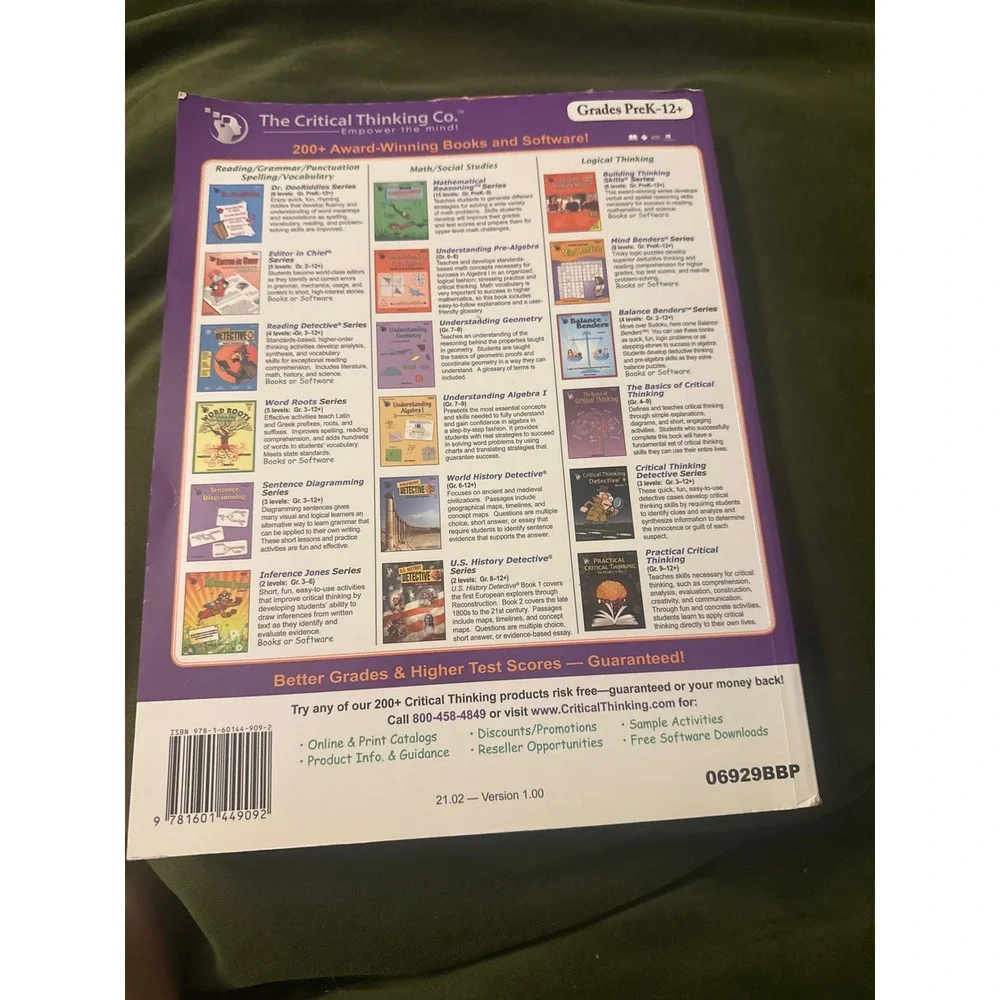 Understanding Pre-Algebra Middle School Math Workbook Terri Husted Grades 6-8